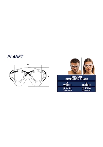 Parumarin Cressi Planet Black / Silver Yüzücü Gözlüğü