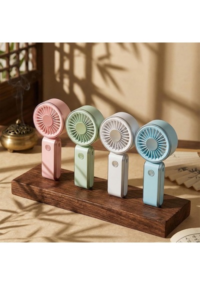 Mini El Fanı 3 Hız Modu, 90 Ayarlanabilir, Boyun Askılı, 15 Cm Kompakt Taşınabilir Fan, Usb Şarjlı, Seyahat, Ofis Ve Günlük, Serinletici Etki, Ym88265 Yeşil