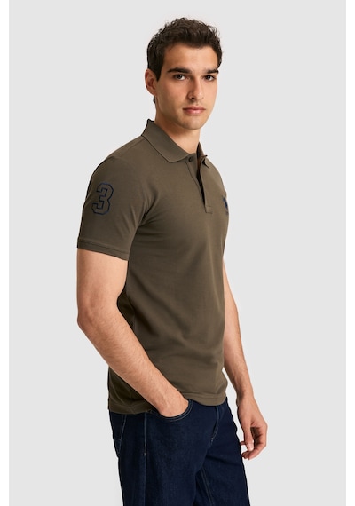 U.s. Polo Assn. Erkek Koyu Haki Tişört Basic 50326920-vr111