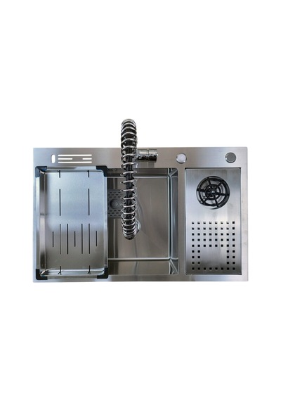 Inox 76x48 Tek Göz Bardak Yıkamalı Paslanmaz Çelik Eviye Renkli