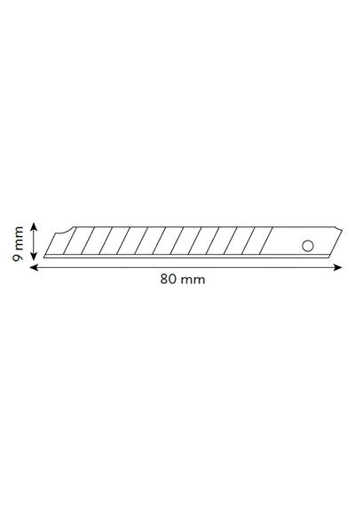 9mm Dar Maket Bıçağı Yedeği 10'lu 1 Paket