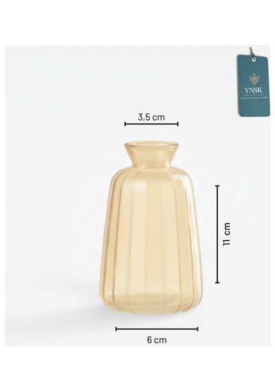Chacha Home Modern 3'lü Minimalist Cam Çiçek Vazosu Dekoratif Masa Üstü Vazo Seti Bal