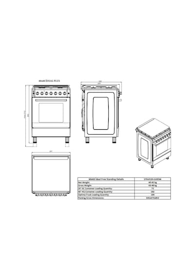 Gl General GLD 022RK - GLF 6040RK 60 CM Kuzine Set Krem