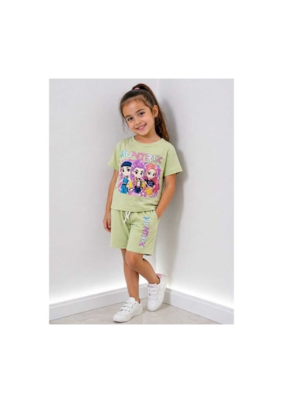 Bubiee Baby Kız Çocuk Mit Yeşil Pamuklu Huntrix Baskılı Kısa Kollu Tişört Ve Şortlu Alt Üst Takım Çok Renkli Bubiee Baby Kız Çocuk Mit Yeşil Pamuklu Huntrix Baskılı Kısa Kollu Tişört Ve Şortlu Alt Üst Takım Çok Renkli