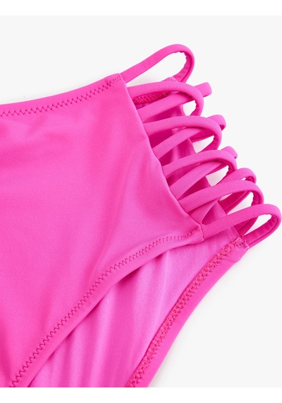 Koton Yüksek Bel Bikini Altı Yanları İpli Astarlı Fuşya 4sak00055mm