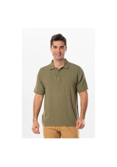 Violet Kısa Kol Foça Düğmeli Erkek Yazlık Tshirt Haki Hk-haki Haki