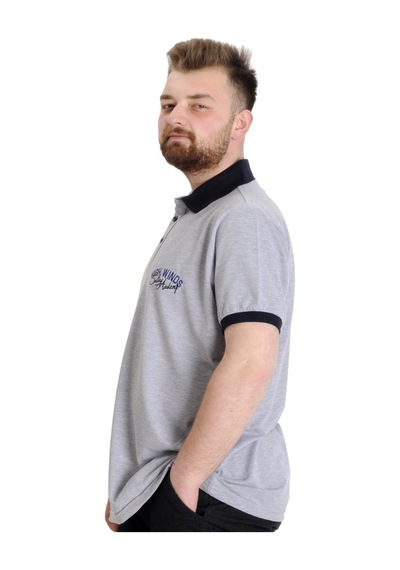 Mode Xl Büyük Beden Erkek Polo T-Shirt Saılıng 23344 Grimelanj 001