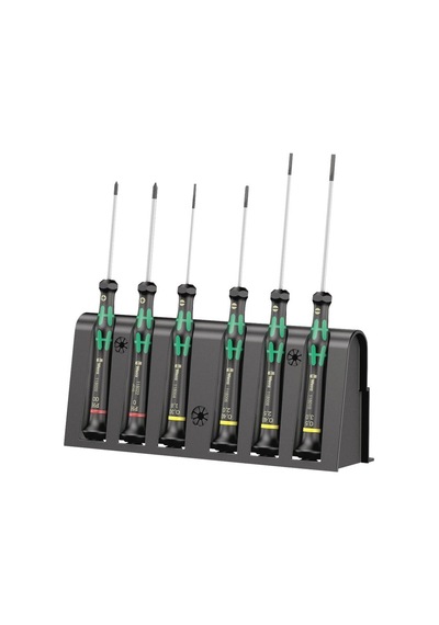 Wera Elektronikçi Tornavida Seti 2035/6 A + Raf, 6 Parça, 05118150001