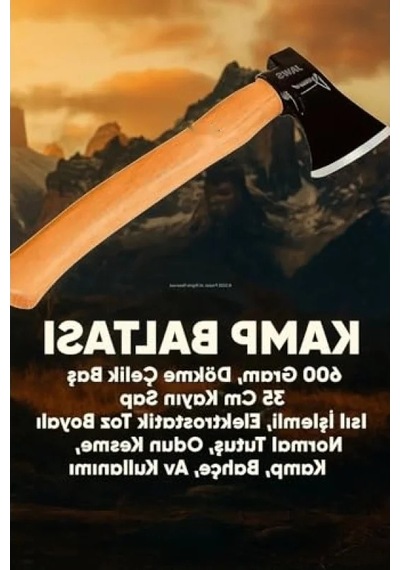 Dayanıklı Kamp Baltası - Dökme Çelik Baş, 600 Gram