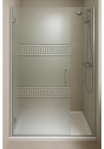 Technosmart 45x200cm Meander Motifli Statik Cam Filmi Kaplama Mutfak Ofis Banyo Pencere