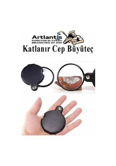 Katlanır Cep Büyüteç 60 Mm 1 Adet 10x Büyütme Lens Cepte Taşınan Optik Lens Mercek Okuma Büyüteci Mini Cep El Büyüteci
