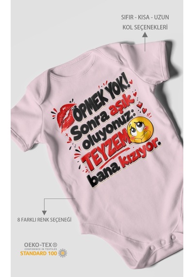 Morivokids Teyzeye Özel Kısa Kollu Bebek Body %100 Pamuk Zbn156-kk Bebe Pembe