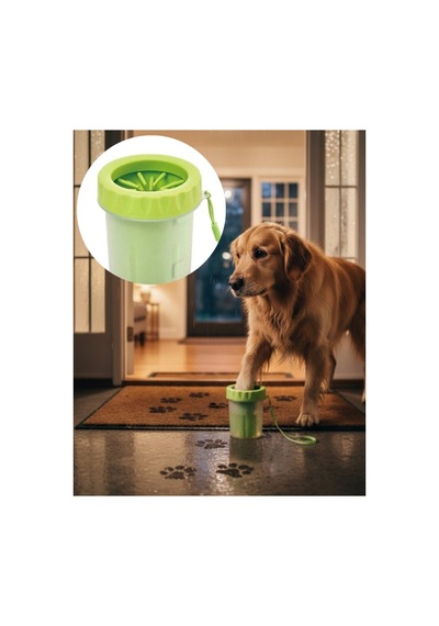 Orta Ve Büyük Irk Köpekler İçin Pati Yıkama Kabı Pratik Hijyen Çözümü Çok Renkli