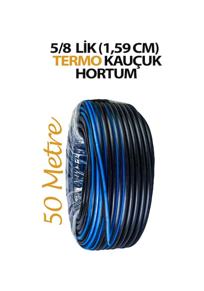 5/8 Lik Termo Bahçe Sulama Hortum Isıya Ve Basınca Dayanıklı 50 Metre Uzunluğunda Sert Hortum