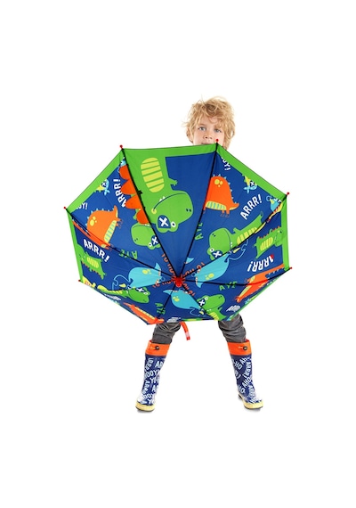 Denokids Renkli Dinozorlar Erkek Çocuk Şemsiye Lacivert