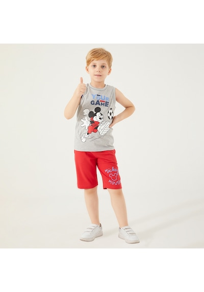 Mickey Mouse D4787-3 Çocuk  Gri Melanj Alt Üst Takım