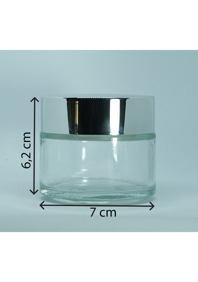 Boş Krem Kavanozu 100 ML 5 Adet Şeffaf Gri Kapaklı Boş Şişe