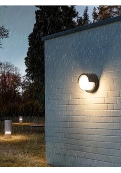 15w Modern Tasarım Led Aplik İç Ve Dış Mekan Duvar Lambası Cata Dominik 3200k Gün Işığı Bahçe Duvar Apliği Yuvarlak 4 Işık