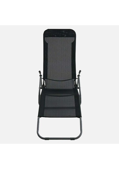 Katlanabilir Siyah Şezlong 136 x 61 x 102 cm