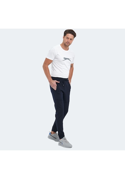Slazenger ONLY IN Erkek Fermuar Cepli Lacivert Eşofman Altı