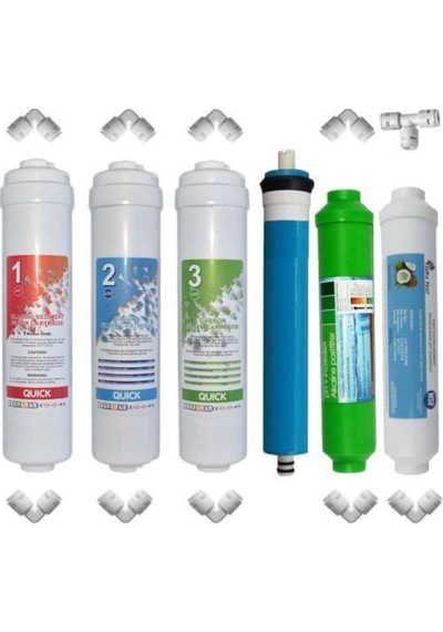 Aqua Bella Inline Kapalı Kasa Su Arıtma Cihazlarına Uyumlu6'lı Set Ph+ Filtreli