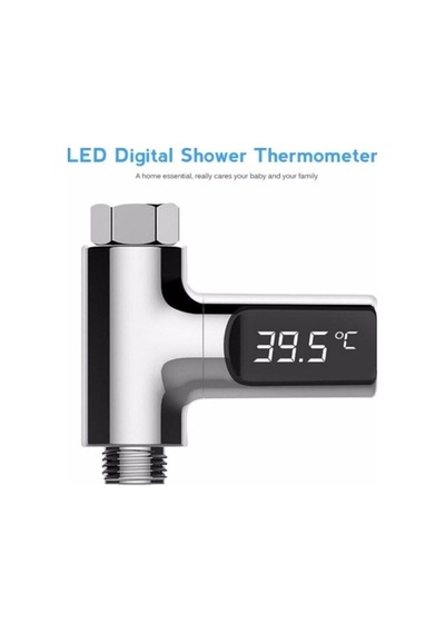 Valkyrie Dijital Led Monitörlü Mutfak Banyo Ve Duş Termometresi Gümüş