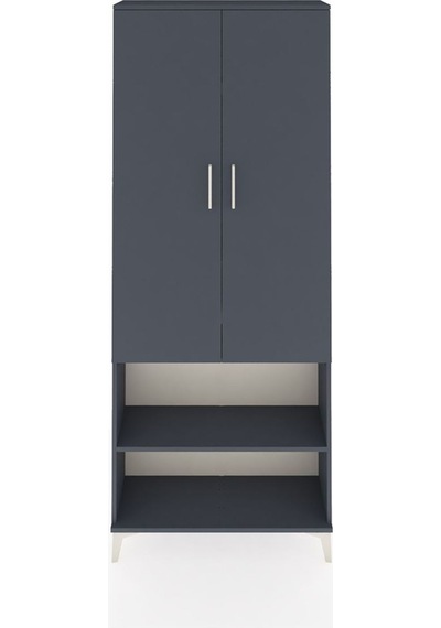 Arges Dolap 4 Raflı 2 Kapaklı 88x30x221 Antrasit-antrasit Antrasit