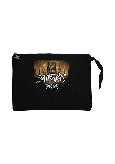 Suffocation With Special Guests Siyah Clutch Astarlı Cüzdan / El Çantası