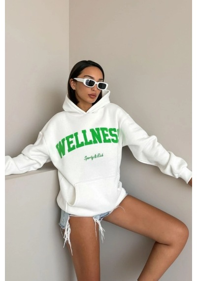 Rovebella Benessere Wellness Oversize Sweatshirt Beyaz