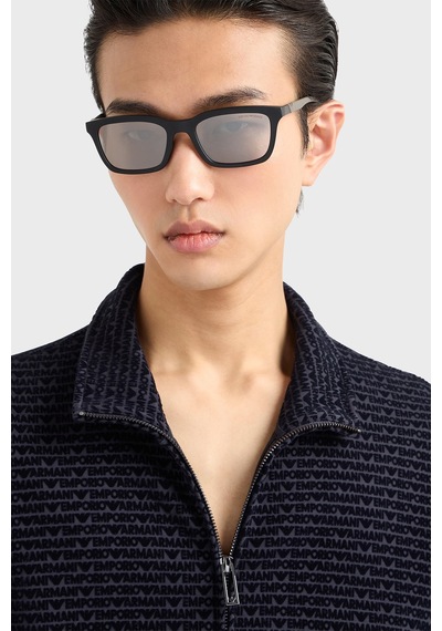 Emporio Armani Erkek Gözlük 0ea4249u 50016g 55 Mat Siyah-açık Gri Flash Gümüş Siyah