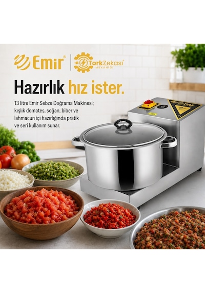 Paslanmaz Soğan Doğrama Makinesi Büyük Boy 13 L