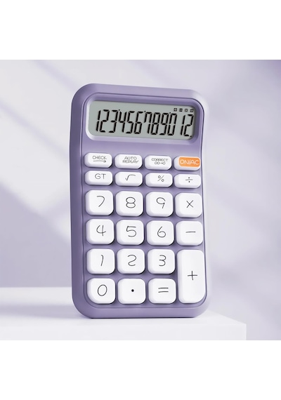 X-150 12 Haneli Küçük Boy Hesap Makinesi Lila Çok Renkli