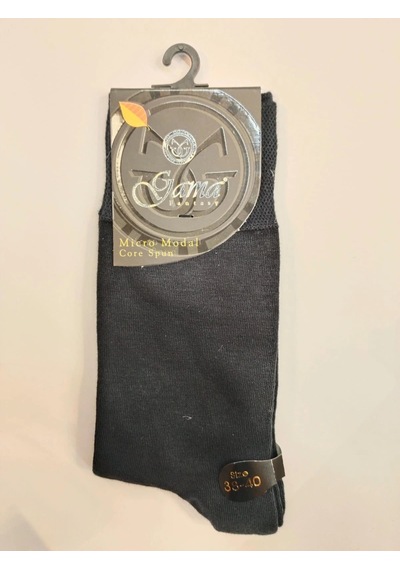 Angbutik Gama 915 Erkek Mikro Modal Core Spun Pamuk Çorap Siyah