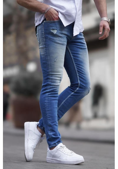 Madmext Mavi Skinny Fit Erkek Jean 5102-mavi Mavi