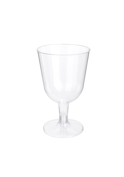 Şeffaf Plastik 12'li Şarap Kadehi 150 Ml Şeffaf