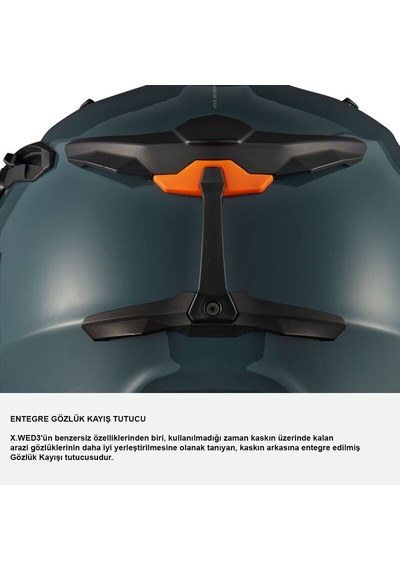 Nexx X.wed 3 Keyo Karbon Enduro Motosiklet Kaskı Mat Beyaz-turuncu