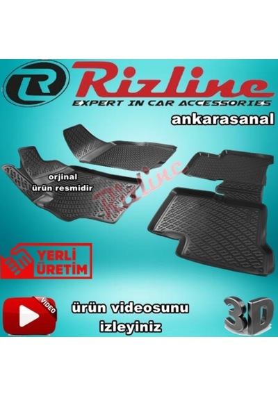 Fiat Linea 3D Paspas Havuzlu Siyah 2007-2017 Arası 4 Prç N11.1994