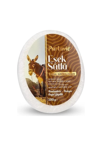 Purlavie Süngerli Eşek Sütü Sabunu 100 G