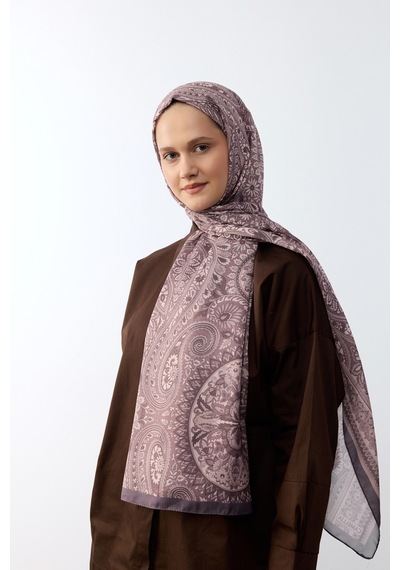 Mirsoy Scarf Mirayze Etnik Desen Şal Gül Kurusu