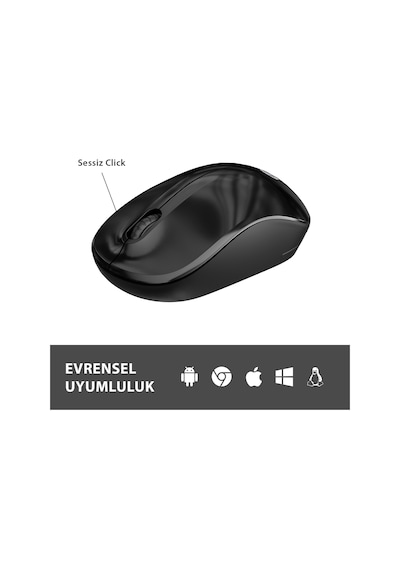 Lecoo WS206 Kablosuz 1200 DPI 3 Tuşlu Optik Mouse