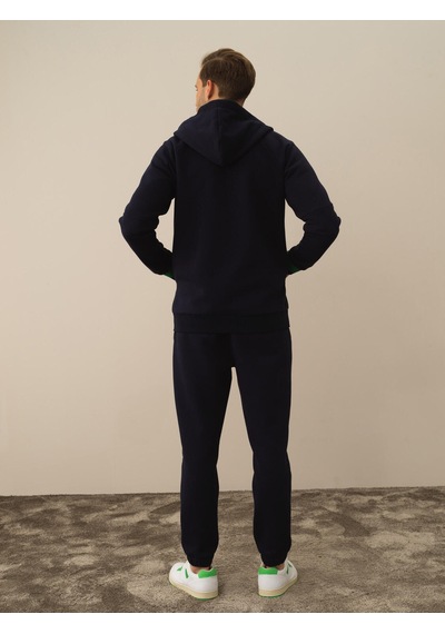 Xint Lacivert Regular Fit Kapüşonlu Pamuklu Sweat Mont 350174
