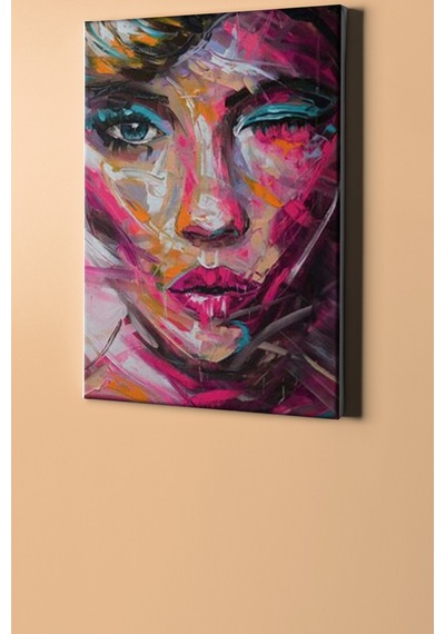Webstyle Sayılarla Boyama Seti Kasnaklı Renkli Kadın 5 60 X 75 Cm