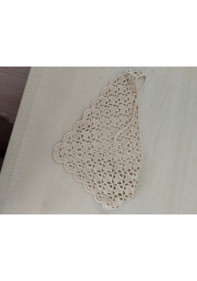 Bej El Örgüsü Çocuk Bandana