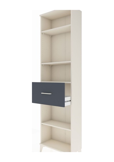 Arges Dolap 4 Raflı Tek Çekmeceli 60x30x221 Aytaşı-antrasit Aytaşı