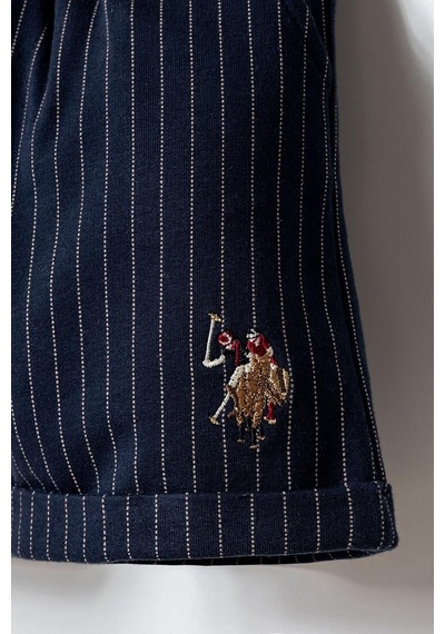 U.S. Polo Assn. Erkek Bebek 2 Li Şort T-şhirt Takım Bej-2264 Bej