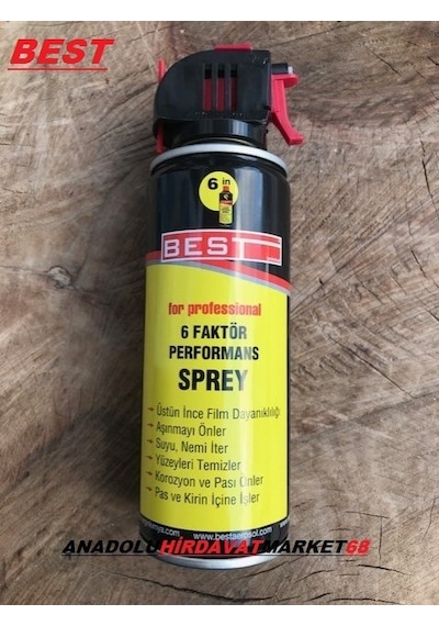 Best Pas Sökücü Sprey Yağlayıcı Pas Önleyici 6Fktör 200 ML