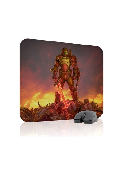 Doom Kaymaz Dikişli Kauçuk Oyuncu Mousepad V4 - 48x40 Xl Gaming Mouse Pad Fare Altlığı