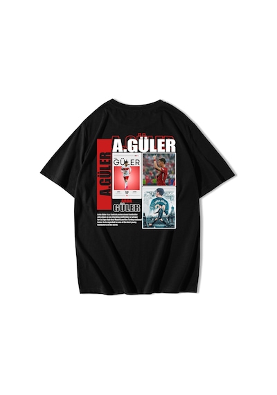Brz Collection Unisex Oversize Arda Güler T-shirt-siyah Siyah