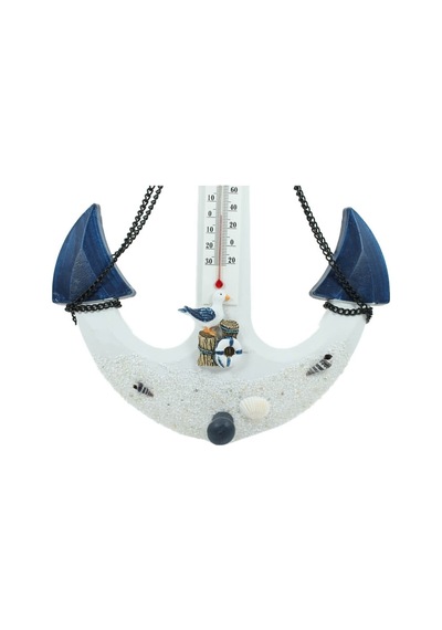 Marin Dekoratif Çapa, Termometreli, 37 cm