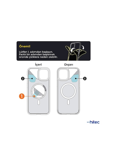 ScHitec Apple Uyumlu iPhone 13 Pro Max Magsafe Özellikli Şeffaf Kılıf
